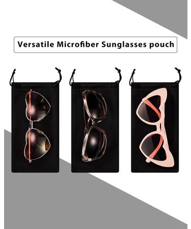 40 Pack Black Microfiber Glasses Sunglasses Case Pouch Bag with 2 Cleaning Cloths - Buy Online on GoSupps.com