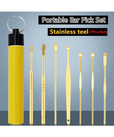 2sets Ear Cleaner Earwax Removal Tool Earpick Curette Reusable Ear Cleaning Wax Remover Spring Spoon Ear Pick Cleanser Care (Color : C-Silver) - Buy Online on GoSupps.com