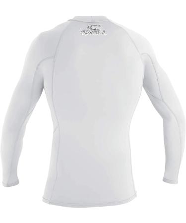 O'Neill Men's Basic Skins UPF 50+ Long Sleeve Rash Guard - White, Size S - Buy Online on GoSupps.com