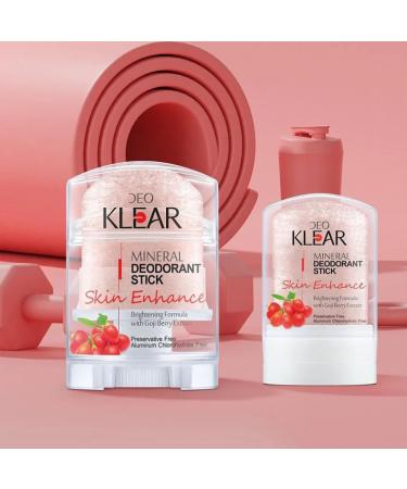  ALIBOOSTER DeOKLEAR Natural Solid Deodorant 70 g - Mineral Stick Enriched with Goji Berry - Aluminium and Paraben Free - Buy Online on GoSupps.com