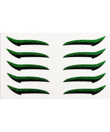 Autocollants Eye Liner R utilisables - D calque Fard Paupi res Femme - 10 Pi ces Autocollants Maquillage Yeux R sistants l'Eau Bandes Longue Tenue pour Femmes Vert - Buy Online on GoSupps.com