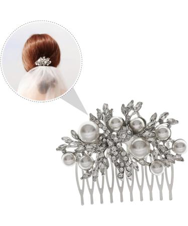 Angoily 1pc Hair Comb Rhinestone for Hair Women Hairpin Comb Special Occasion Hair Accessory Diamond Headpiece Barrettes for Women Wedding Hairpin Pearl Accessories Personality Bride Alloy - Buy Online on GoSupps.com