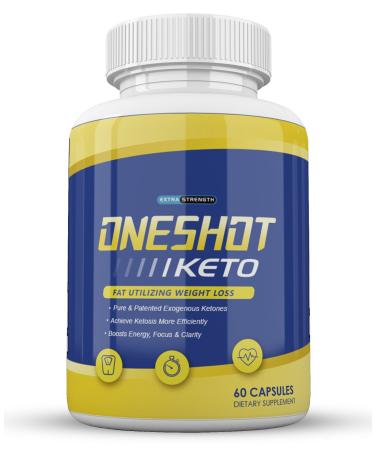 (Official) One Shot, Advanced Ketogenic Pill Shark Formula 1300mg, Made in The USA, (1 Bottle Pack), 30 Day Supply Tank