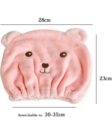 Microfiber Hair Turban Wrap Set - Quick Dry Hair Towels for Women - Super Absorbent Bath Head Wraps in Pink & Blue - Buy Online on GoSupps.com