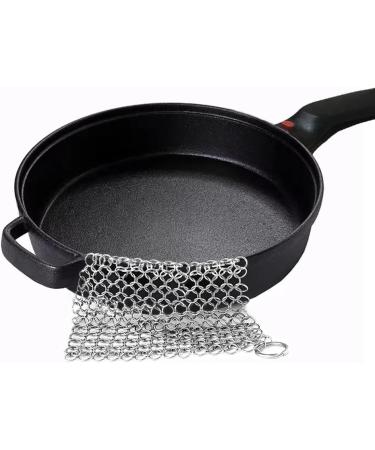 7 Inch Chainmail Scrubber for Cast Iron Pan, Pre-Seasoned Pan, Dutch Ovens - Buy Online on GoSupps.com