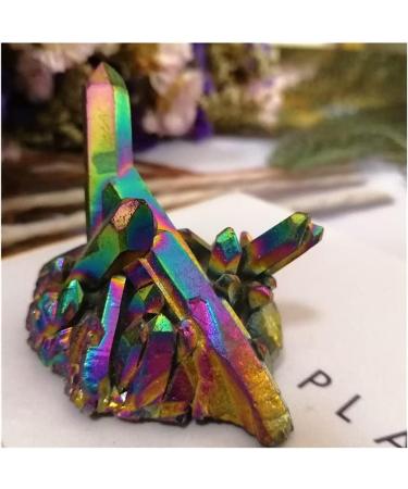 Natural Crystal Rough Crystal Natural Quartz Stones Rainbow Angel Aura Crystal Cluster Electroplating Titanium Coating Quartz Cluster Stone (Size : 150g) - Buy Online on GoSupps.com