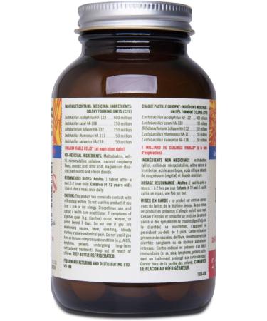 Flora Health Super 5 Probiotic Lozenge Raspberry Flavoured Oral Probiotic Good for Bad Breath Five Strains with 2 Billion CFU Regain and Retain Gut Health RAW 60 Lozenges Glass Bottle - Buy Online on GoSupps.com