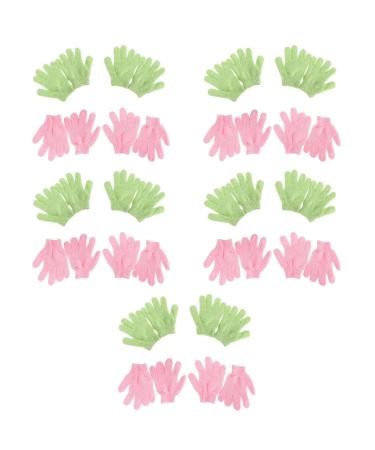 FOMIYES 20 Pairs Bath Loofah Gloves Shower Loofah Sponge Pouf Scrubbing Remover Gloves Exfoliating Bath Gloves Body Scruber Shower Scrubber Skin Mitt Gloves Bath Products Makeup Remover