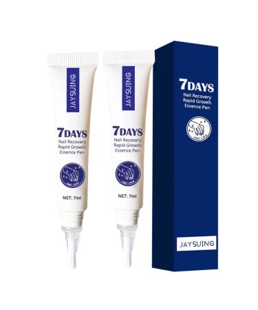 Flysmus 7 Days Nail Recovery Rapid Growth Essence Pen Natural 7 Days Nail Growth and Strengthening Serum Nail Growth & Strengthening Oil Serum for Thin Nails and Growth 20ml (2PCS)