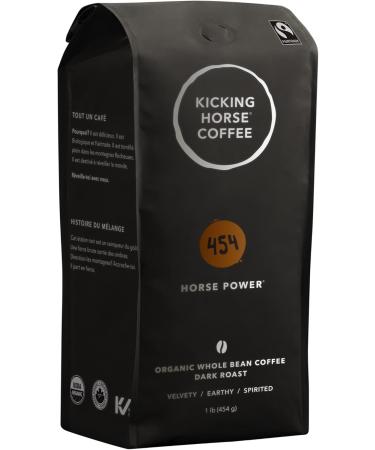 Kicking Horse Coffee Cliff Hanger Espresso Medium Roast Whole Bean 1 lb (Pack Of 6) - Certified Organic Fairtrade Kosher & Coffee 454 Horse Power Dark Roast Whole Bean 1 lb (Pack Of 6) - Buy Online on GoSupps.com