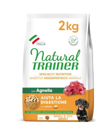 Natural Trainer Sensitive No Gluten - Mini-Toy Adult Dog Food with Lamb and Whole Grains - 2kg