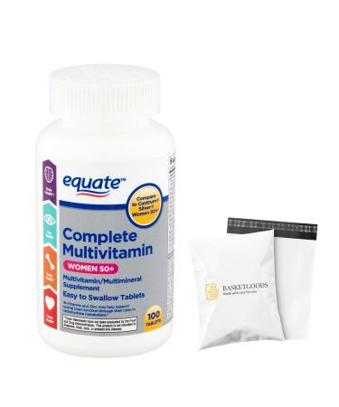 Equate Complete Multivitamin Tablets Women 50+ 100 Tablets - Set by Basket Goods