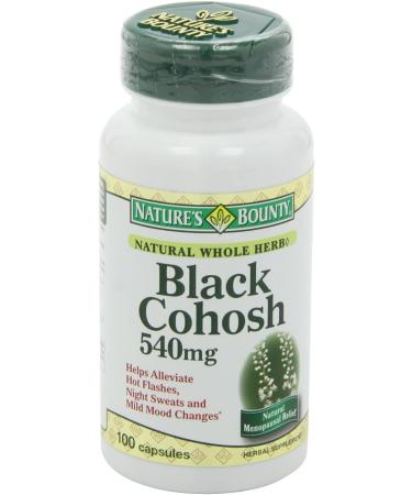 Nature's Bounty Black Cohosh 540mg - 100 Capsules (Pack of 2) | Natural Whole Herb - Buy Online on GoSupps.com