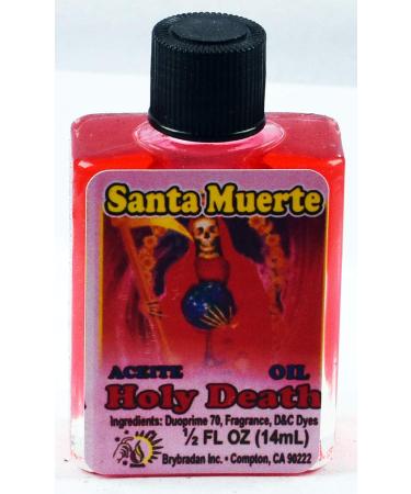 3 PIECES BRYBRADAN HOLY DEATH OIL RED/SANTA MUERTE ACEITE ROJO 1/2 FL OZ 14.7ML