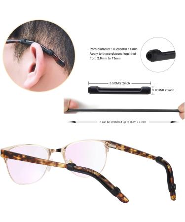 Anti-slip Silicone Temple Tips for Eyeglasses - Black & Clear - Buy Online on GoSupps.com