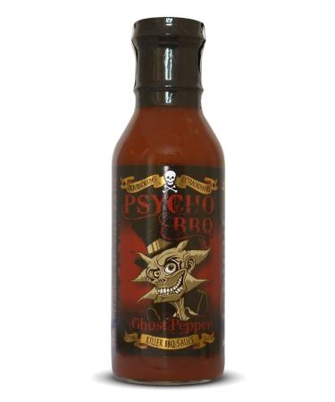 Psycho BBQ Ghost Pepper Barbecue Hot Chilli Sauce Dip 375ml