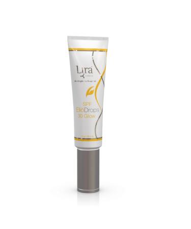 Lira Clinical Eli Drops SPF 30 Glow - 1 fl oz - 16% Zinc Oxide Physical Sunscreen for Face - UVA/UVB/HEV Broad Spectrum & Reef Safe Sunscreen Serum - for All Skin Types