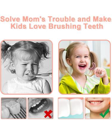 DORCAS Kids Electric Toothbrush | 6 Ultrasonic Cleaning Modes | IPX7 Waterproof | Cartoon Pink Bear Design | Ages 2-7 - Buy Online on GoSupps.com