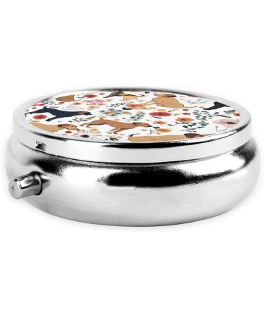 Cartoon Cat & Dog Mini Round Pill Box | 3 Compartment Portable Pill Organizer for Travel & Home - Buy Online on GoSupps.com