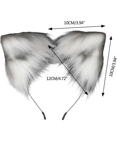 amangul Cosplay Ear Headband Woman Students Carnivals Anime Character Hairband Ear Headbands Plush Christmas Hair Hoop(White Powder) - Buy Online on GoSupps.com