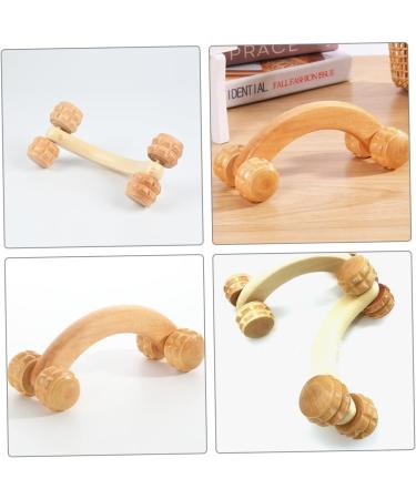 Lurrose Wooden Massage Roller - Back & Facial Massage Device for Deep Tissue Relief | Handwick Foot & Arm Roller 17x6.8cm - Buy Online on GoSupps.com