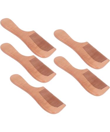 Wooden Hair Comb with Ergonomic Handle Prevent Slip Lightweight Portable Close Tooth Peach Wood Hair Comb for Hair and Beard Grooming - Buy Online on GoSupps.com