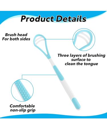 6-Piece Tongue Cleaner Set | BPA-Free Tongue Scrapers for Adults & Kids | Effective Bad Breath Relief & Oral Hygiene | Choice of 6 Colors - Buy Online on GoSupps.com
