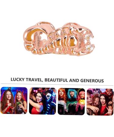 Anneome 1pc Scorpion Single Braces Men Decor Hip Hop Clothes for Men Vampire Decor Single Grill Cap Golden 2X1cm - Buy Online on GoSupps.com