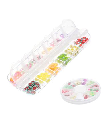 FOMIYES 48 Boxes Fruit Slice Diy Manicure Nail Art Decoration Fruit Slices Nail Salon Sticker Nails Decoration Ceramic Decor Cellphone Craft Slice Nail Art Slices Bracelet Filling 3d