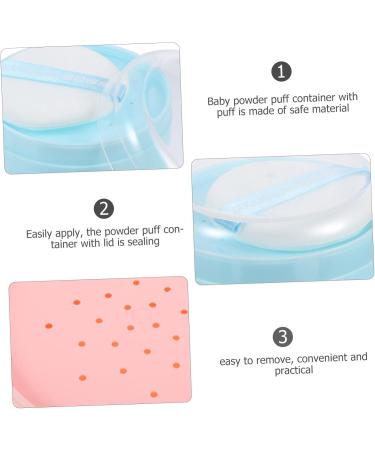 Mipcase Bo te Poudre B b 2 Pi ces Petit tui Houppette Pour Poudre Corporelle Rose Et Bleu L ger Portable Voyage - Buy Online on GoSupps.com