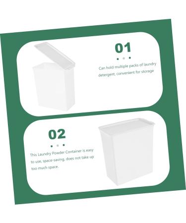 Cabilock Box Sheet Laundry Detergent Storage Box Drawer Scent Beads Container Large Capacity Bucket Laundry Beads Container Laundry Soap Dispenser Plastic Chic Laundry White 14.6X14X8CM White - Buy Online on GoSupps.com