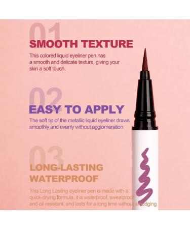 LXZJJM Professional Pearlescent Glitter Liquid Eyeliner - Long-Lasting Waterproof Cruelty-Free and Vegan Smooth and Easy to Apply (06 0.7g/0.025OZ) - Buy Online on GoSupps.com