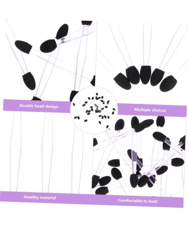 Mipcase 100pcs Eye Shadow Stick Disposable Lip Eyeshadow Sponge Applicator Eye Makeup Tools Miss Mix 7.5x0.5cm Black - Buy Online on GoSupps.com