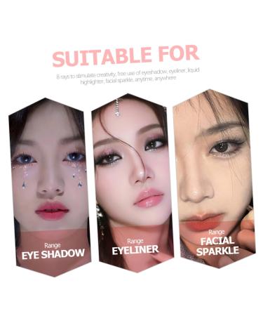 Angoily 8pcs Metallic Cream Eyeshadow Sticks - Korean Glitter Makeup & Shimmer Eye Liner - Buy Online on GoSupps.com