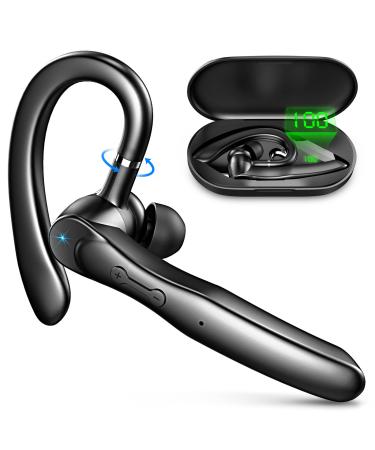 Bluetooth Headset Wireless Bluetooth Earpiece 5.3 Clear Call with 2 ENC Microphone, 80Hrs Ultra Long Playtime Hands-Free Earbuds for Driving/Business/Office, Compatible for IOS/Android Cellphone 2023 Bluetooth 5.3 Black