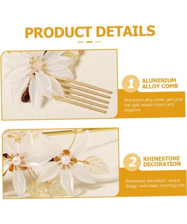 MAGICLULU Flower Comb Bridal Hair Accessory Wedding Hair Comb Combs Tiara Wedding Hair Accessories Wedding Bridal Hair Comb Crystal Hair Comb Crystal Bridal Hair Comb The Flowers Headgear - Buy Online on GoSupps.com