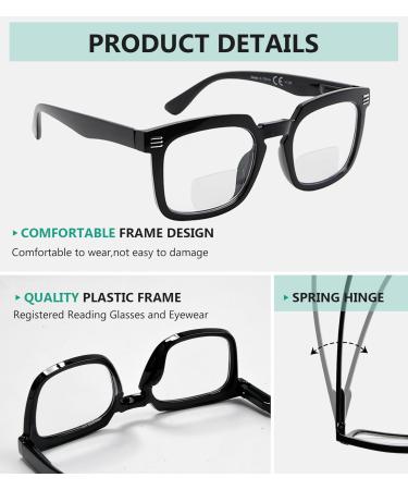 Eyekepper Bifocal Reading Glasses for Women - 4 Pack +1.00 Clear Lens Mix Color Readers - Buy Online on GoSupps.com
