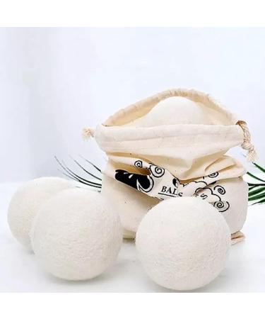 Glomora 6-Pack Wool Dryer Balls - Reusable Fabric Softener Made Of Natural Wool - Reduces Wrinkles and Drying Time - Ideal for Home Use - Buy Online on GoSupps.com