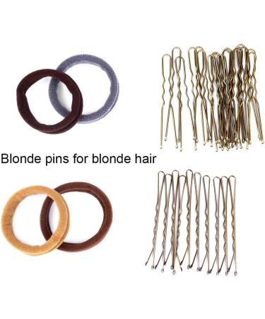 Donut Hair Bun Maker Set Zingso 4 Pcs Women Girls Hair Accessories Ring Style Mesh Donut Hair Bun Shaper Maker Set with Hair Elastic Bands Hair Pins for Dance Ballet Chignon (Blonde) - Buy Online on GoSupps.com