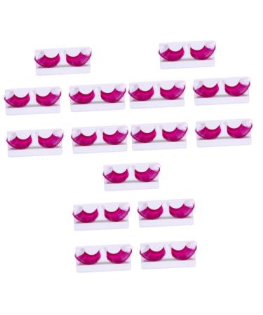 SUBOFAN ABOOFAN Makeup Mascara 15 Pairs Halloween Extra Long Eyelash Mascara Purple Lashes Paper Cutting s Halloween Costume s s Fiber Rosy Prom Set False s
