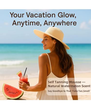 GOERTI Foaming Sunless Tanner Self Taning Mousse Instant Tan Streak-Free Quick-Dry Formula for a Natural Vegan Watermelon Scented Tanning Mousse for Flawless Medium Fake Tan with Tanning Glove - Buy Online on GoSupps.com