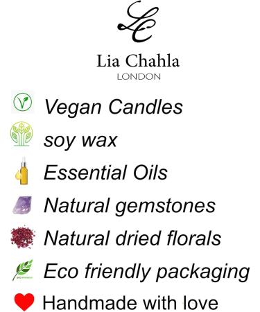 LIA CHAHLA LONDON Luxury Rose Quartz Candle 10 oz | Scented English Rose Candle Gift with Essential Oils | Self Love/Rose Quartz 10 Oz - Buy Online on GoSupps.com