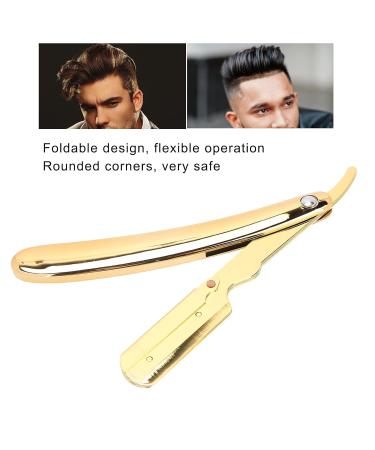 Golden Stainless Steel Men's Razor - Premium Hand Shaver for Home & Barber Use (No Blade Included) - International Shipping Available - Buy Online on GoSupps.com