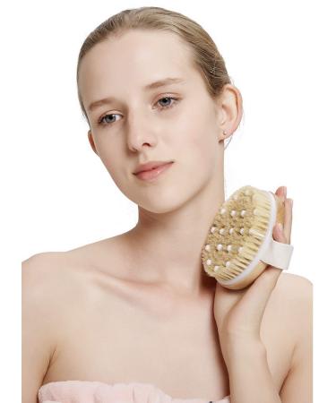 Bath Body Brush with Comfy Bristles | Gentle Massage Nodes for Circulation | Odor-Free Scrubber Brush - Buy Online on GoSupps.com