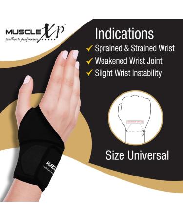 DrFitness+ Wrist Band 18 - Thumb Loop Support Strap for Men & Women | Black - Optimize Your Fitness Today - Buy Online on GoSupps.com