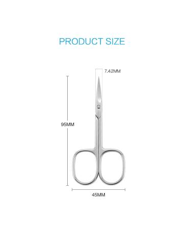 Jarvistar Curved Nail Scissors - Extra Sharp Stainless Steel Manicure & Pedicure Tools for Cuticles Eyebrows and Dry Skin | 95mm Multi-Purpose Beauty Scissors - Buy Online on GoSupps.com