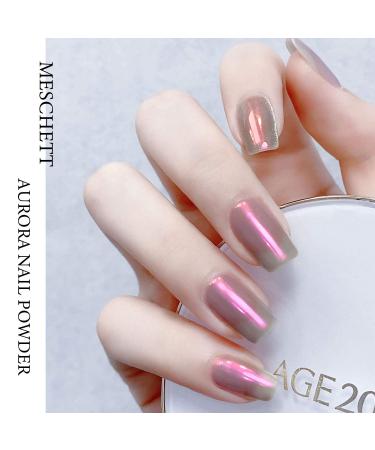 Aurora Chrome Nail Powder - Multi-Mirror Mermaid Effect Pigment for Neon Ice Cream Nail Art | Color-03 - International Shipping - Buy Online on GoSupps.com