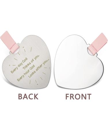 Personalized Heart Stainless Steel Makeup Mirror for Women - Best Festival Gift with Engraved Best Wishes for Your Wife or Girlfriend - Buy Online on GoSupps.com