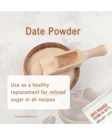 Aga's Wholesome Date Powder 200g Natural Substitute for Refined Sugar Premium Quality Healthy & Natural Sweetener Date Sugar Whole Fruit Sweetener Gluten Free Vegan Non GMO - Buy Online on GoSupps.com