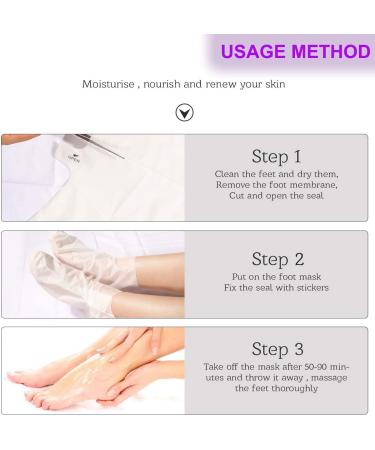 5 Pairs Foot Peel Mask lavender Foot Exfoliating Mask Socks Calluses Remover Dead Skin Moisturizing Feet Peeling Mask for Dry Skin Cracked Heels Foot SPA Socks for Women and Men (Lavender) - Buy Online on GoSupps.com
